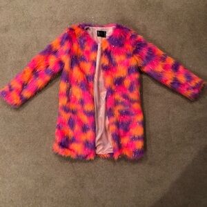Colorful Faux Fur Jacket